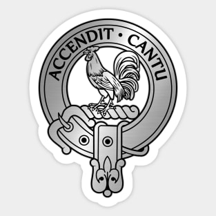 Clan Cockburn Crest & Tartan Sticker